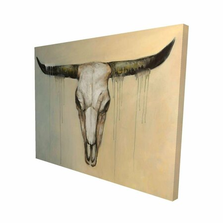 BEGIN HOME DECOR 16 x 20 in. Bull Skull-Print on Canvas 2080-1620-AN260